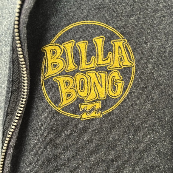 BILLABONG ZIPPER HOODIE SZ L DARK GRAY WORN COUPLE TIMES IN EXCELLENT CONDITION - Picture 7 of 7